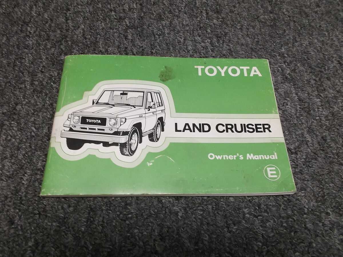 toyota landcruiser owners manual