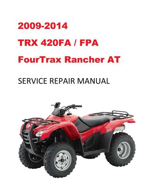 2014 honda rancher owners manual