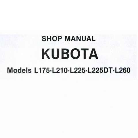 kubota l225 owners manual