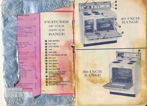 ge gas range owners manual