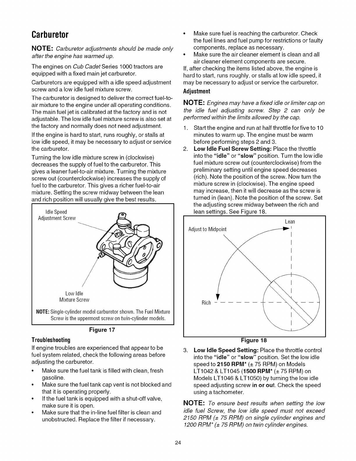 cub cadet 1045 owners manual