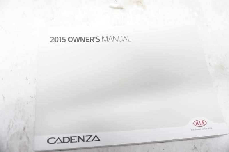 kia cadenza owners manual