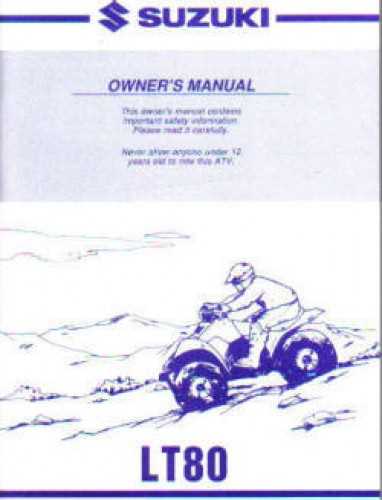 suzuki quadrunner owners manual