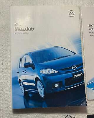 2007 mazda 5 owners manual