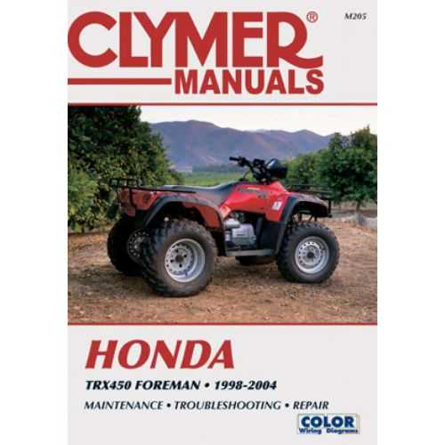 honda rancher owners manual