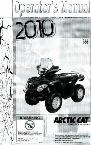 arctic cat atv owners manual