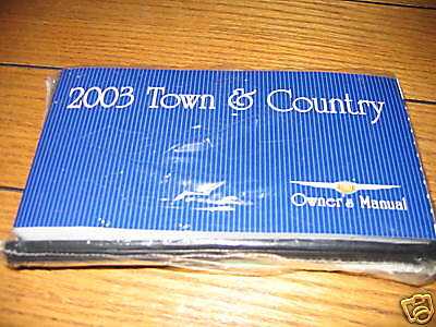 2003 chrysler town and country owners manual