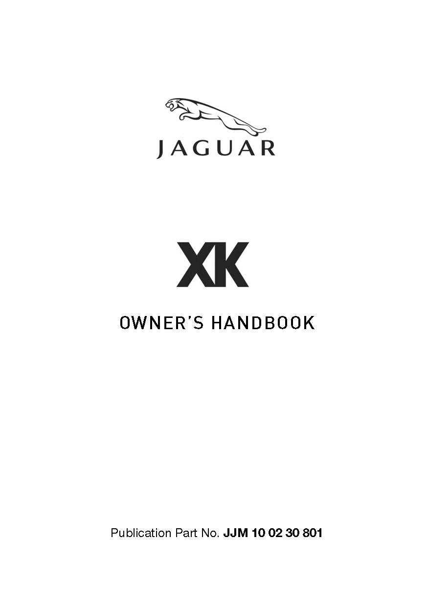 2008 jaguar xk owners manual