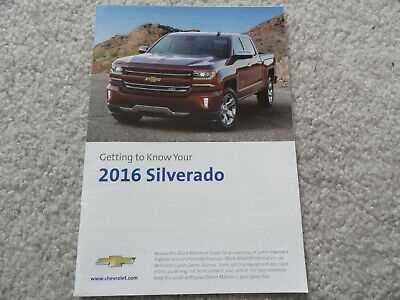 2016 silverado owners manual