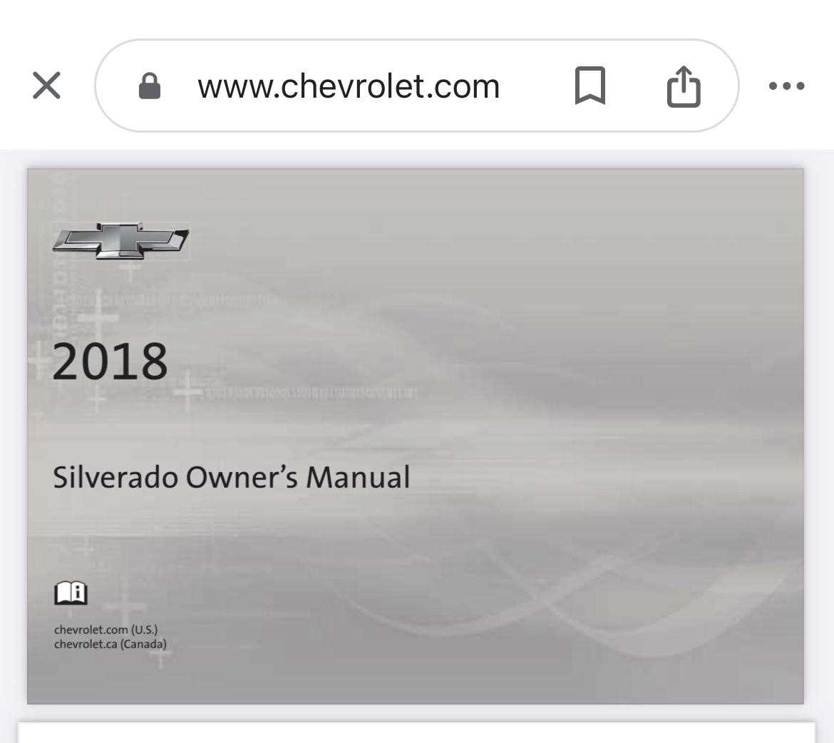 2016 silverado owners manual