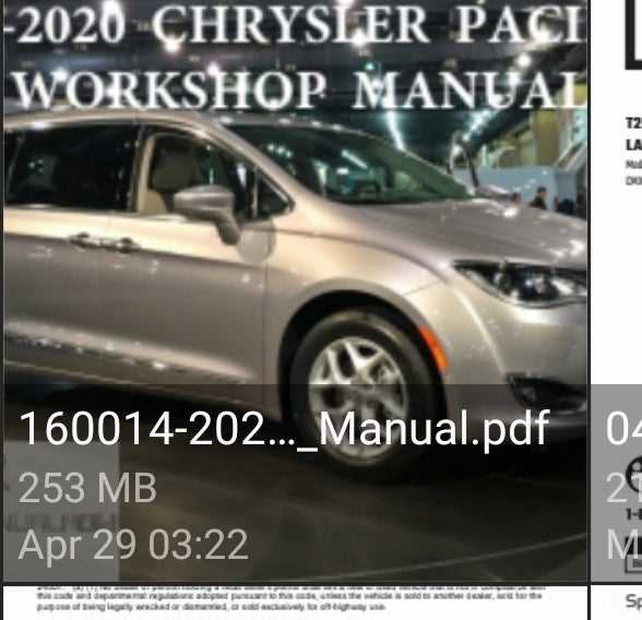 chrysler pacifica owners manual 2022