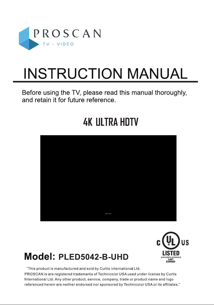 proscan tv owners manual