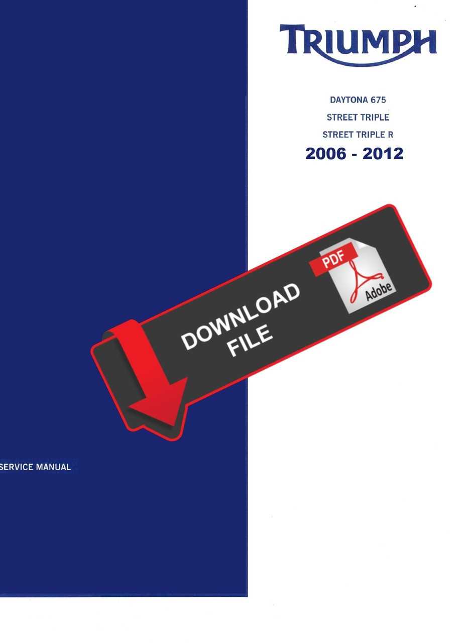 2011 triumph speed triple owners manual