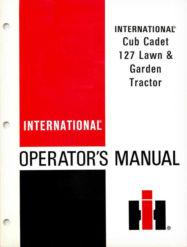 cub cadet original owners manual