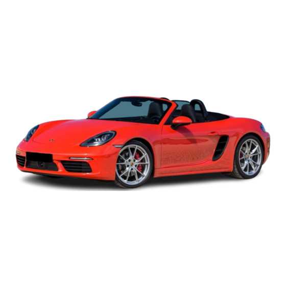 porsche 718 boxster owners manual