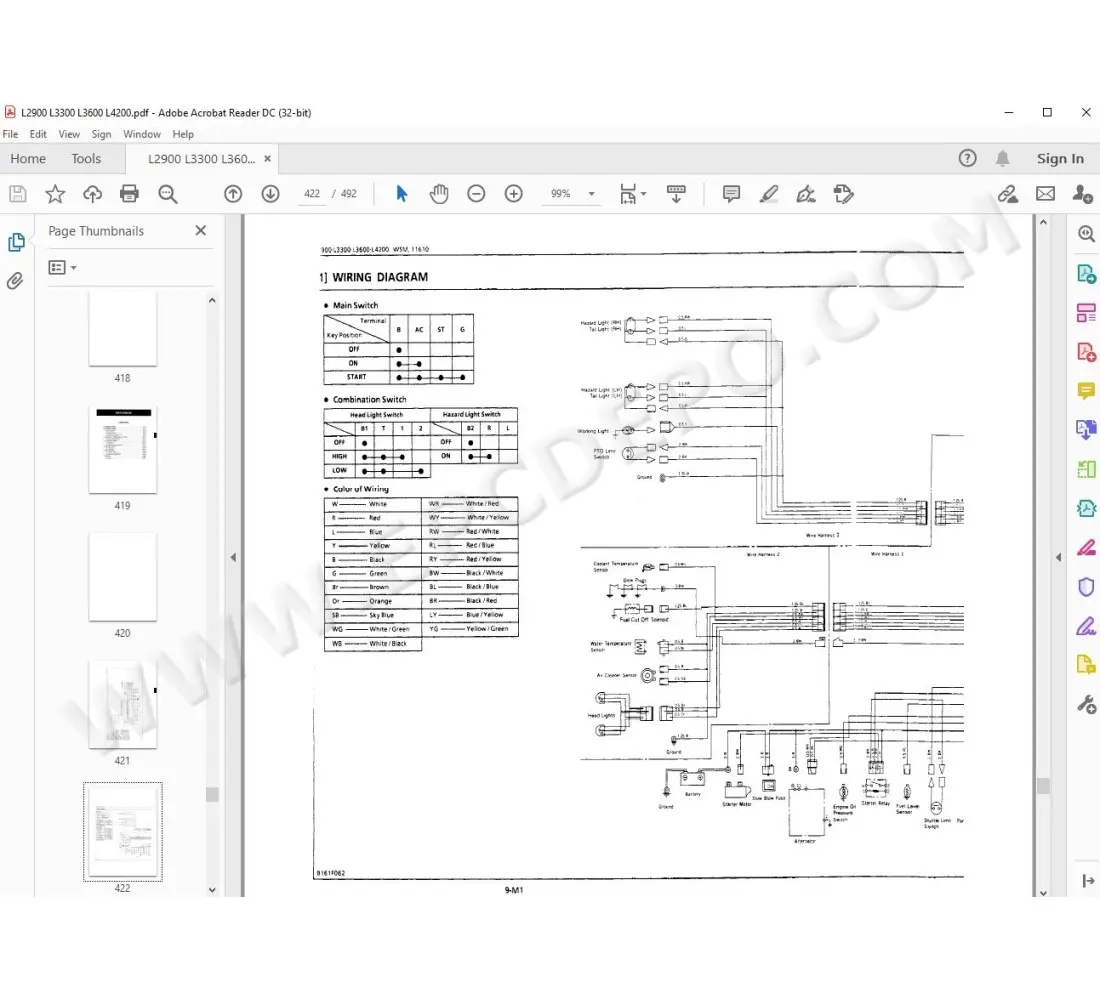 kubota l4200 owners manual