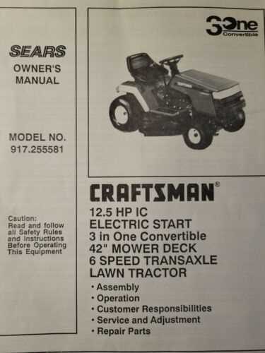 sears craftsman lt 2000 owners manual