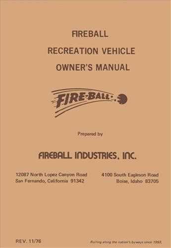 travel trailer owners manuals