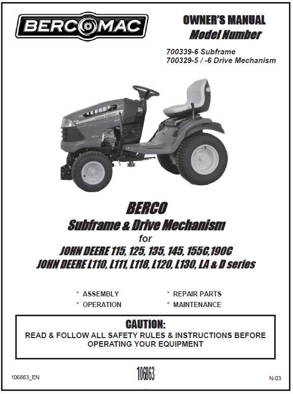 john deere l130 owners manual