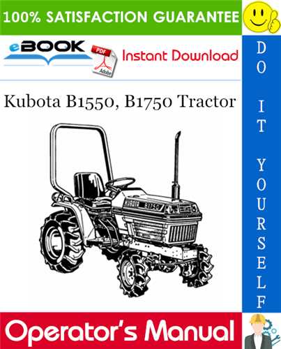 kubota b1750 owners manual