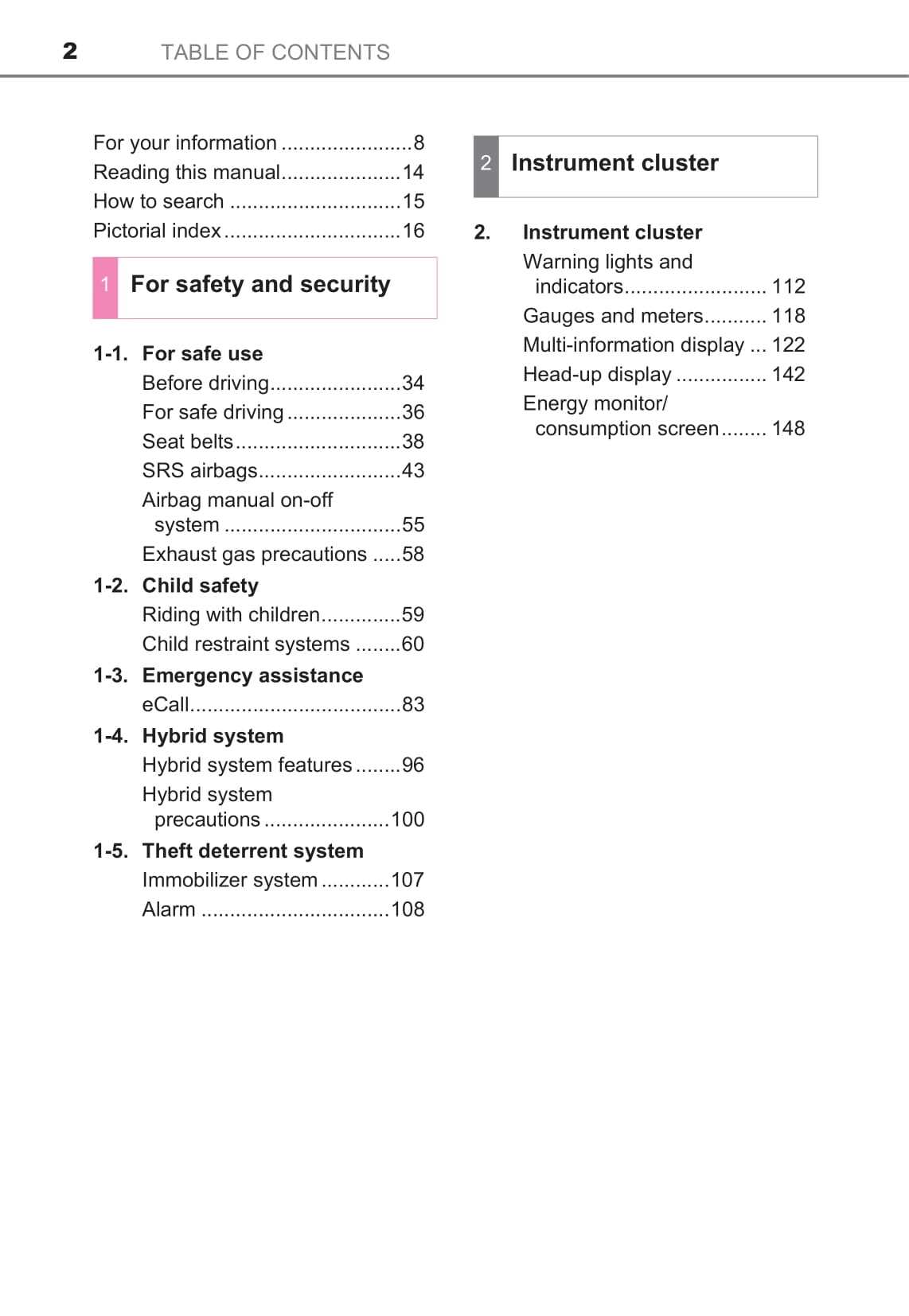 2022 toyota camry owners manual