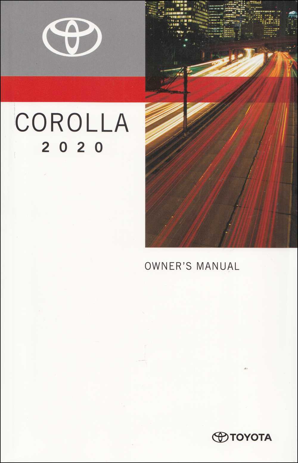 2020 corolla owners manual