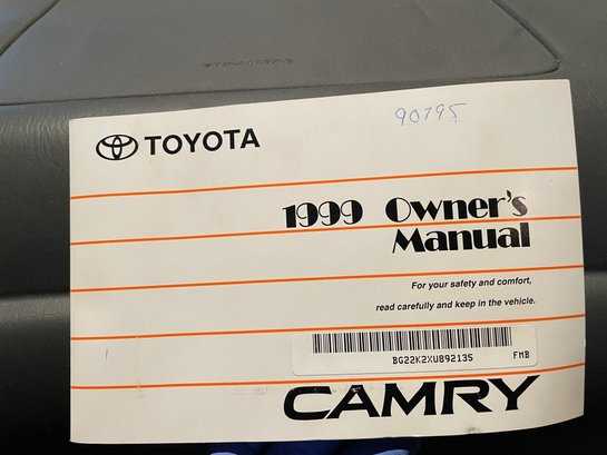 1999 toyota camry owners manual