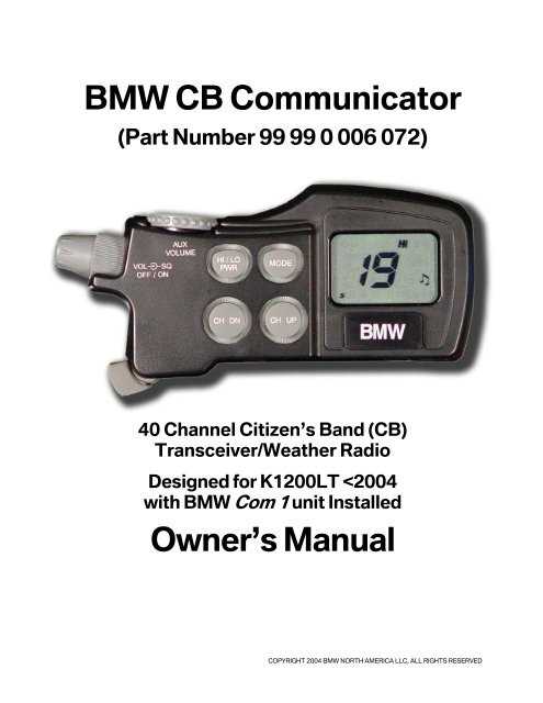 bmw k1200lt owners manual