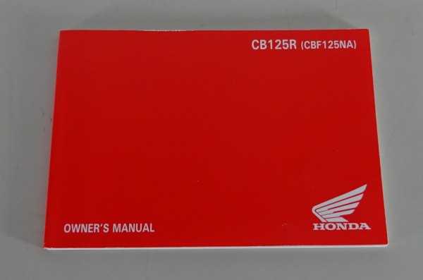 honda cb 125 owners manual
