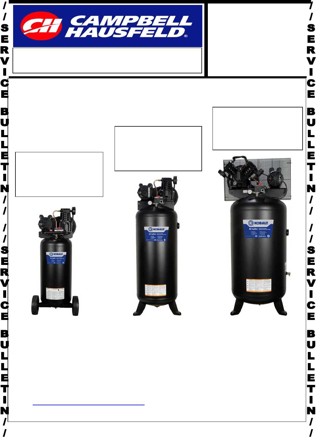 kobalt 26 gallon air compressor owners manual