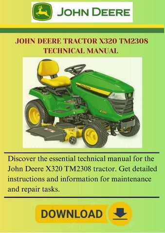 john deere x320 owners manual