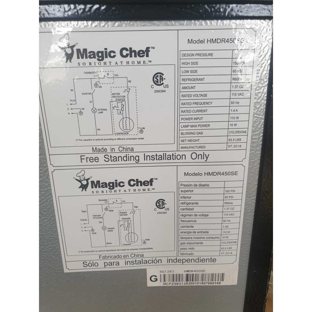 magic chef mini fridge owners manual