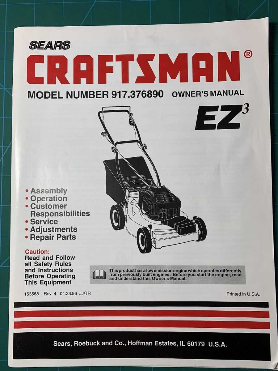 craftsman mower owners manual