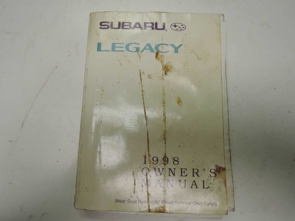 1998 subaru legacy owners manual