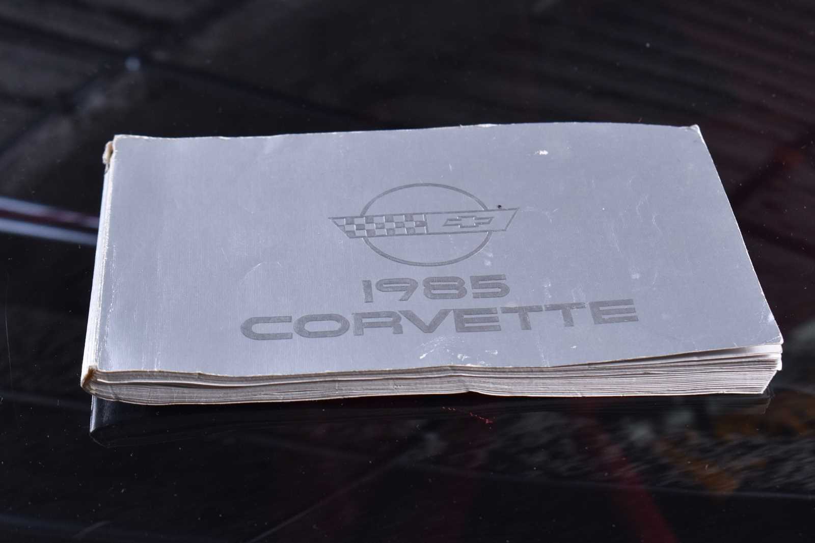 1985 corvette owners manual