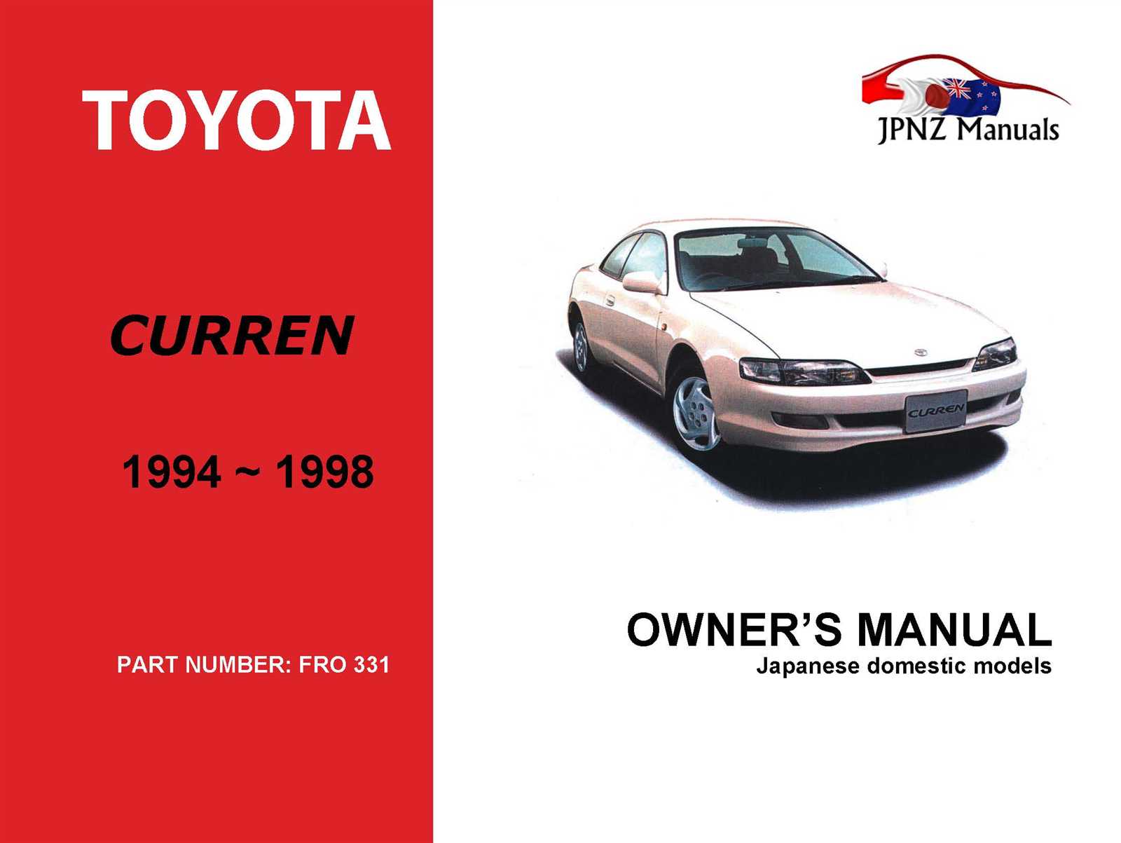 1999 toyota owners manual