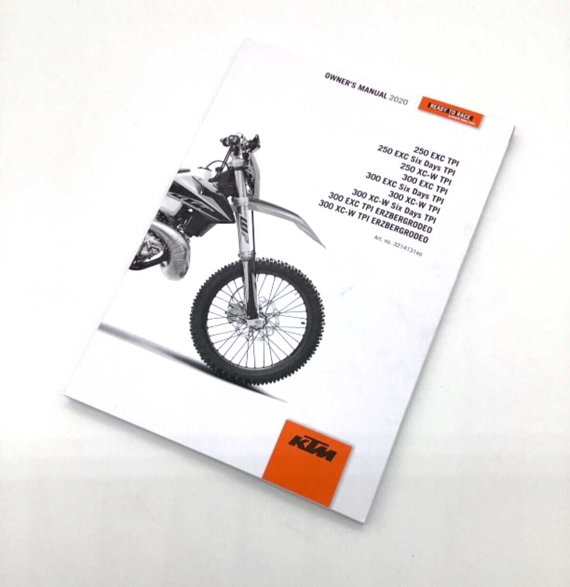2020 ktm 300 xc w owners manual