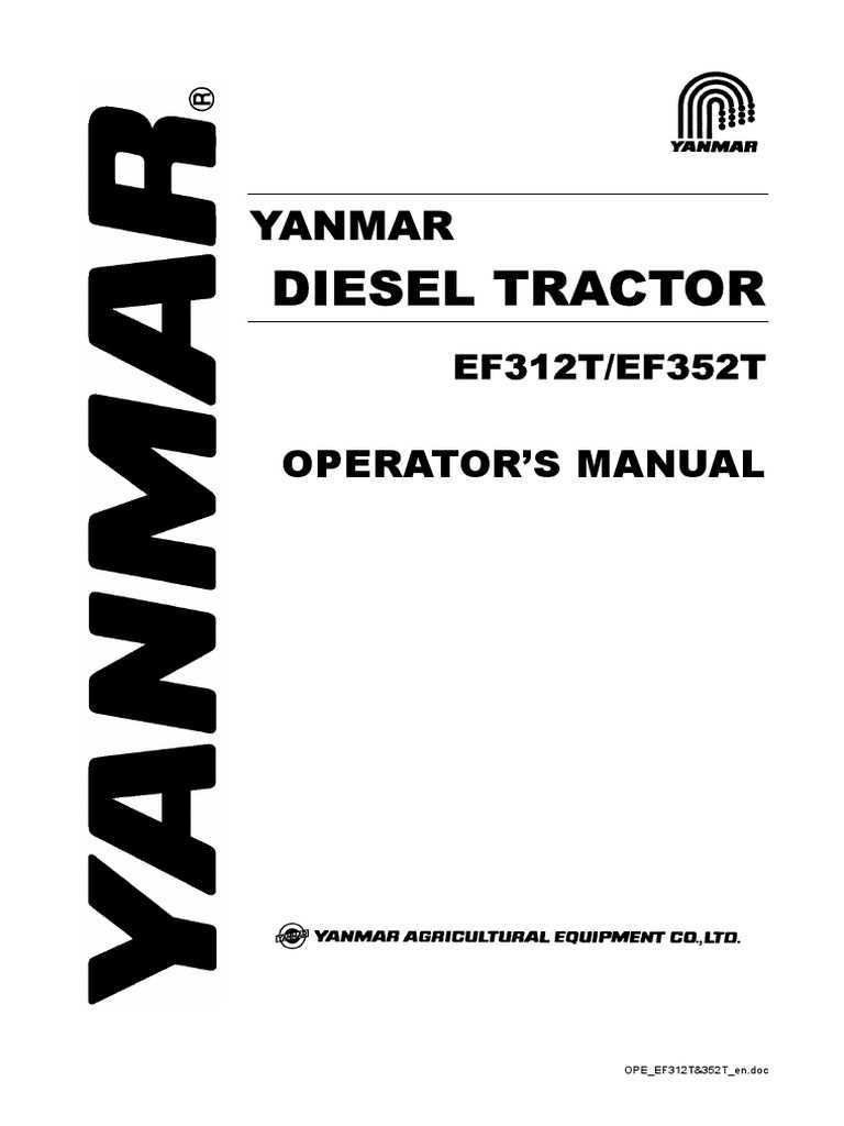 yanmar tractor owners manual