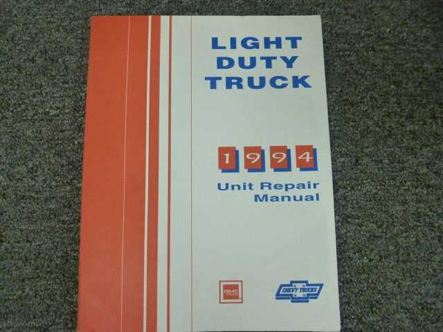 1994 chevy silverado owners manual