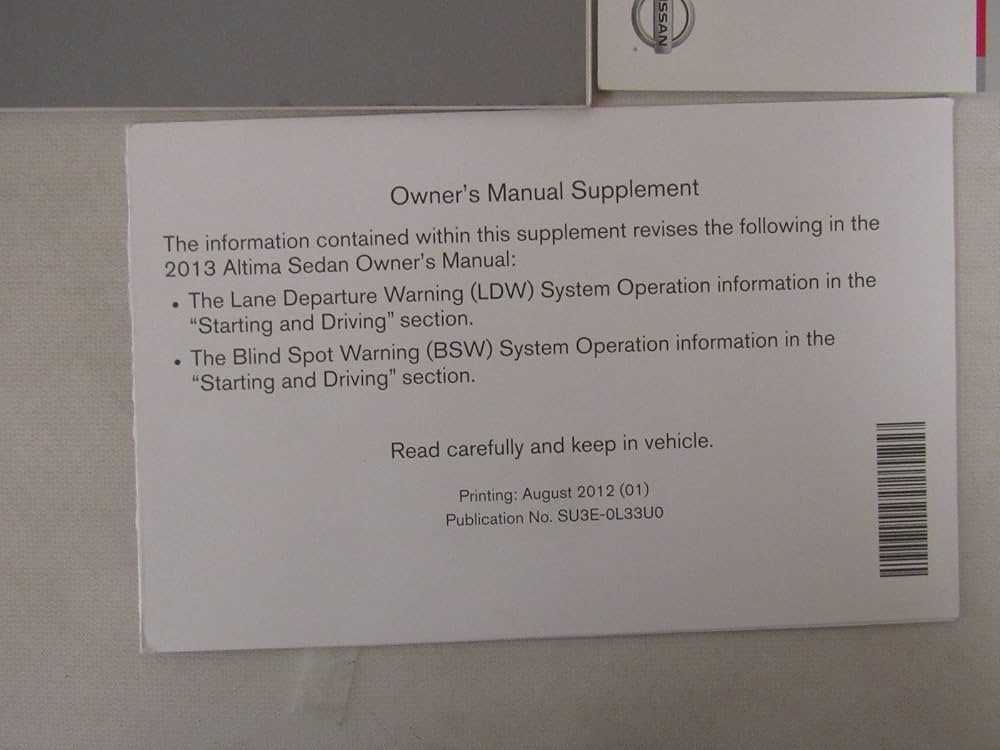 2013 nissan altima owners manual