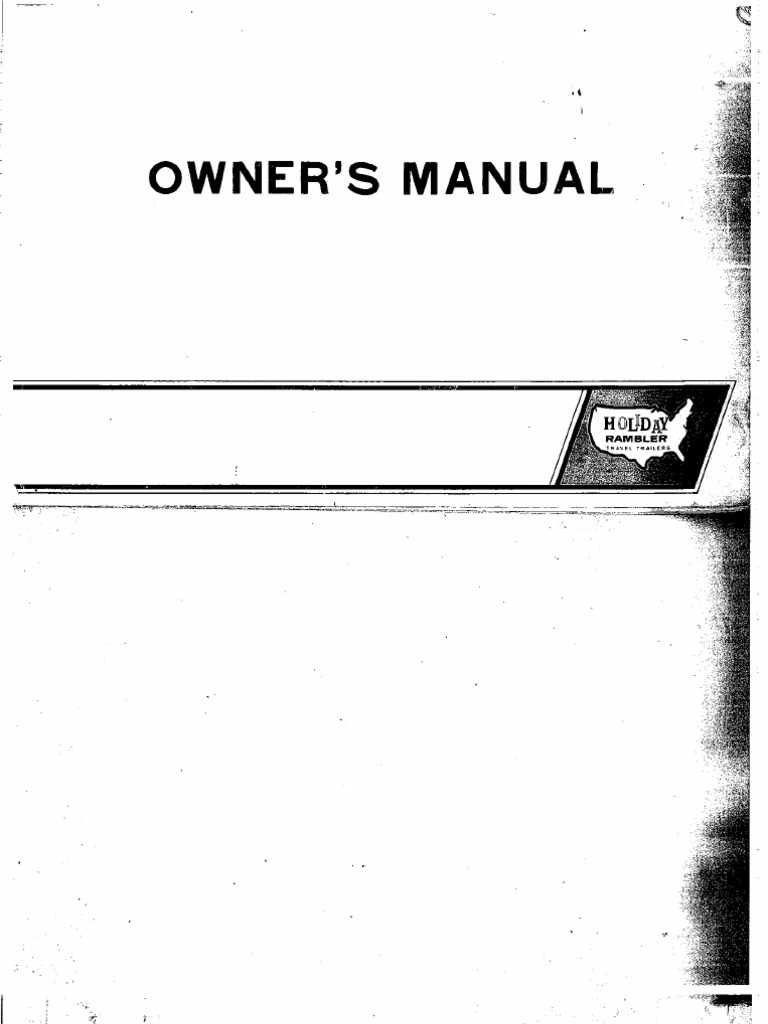 1973 prowler travel trailer owners manual