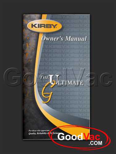 kirby vacuum owners manual