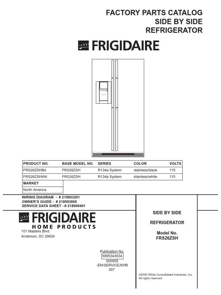 frigidaire side by side refrigerator owners manual