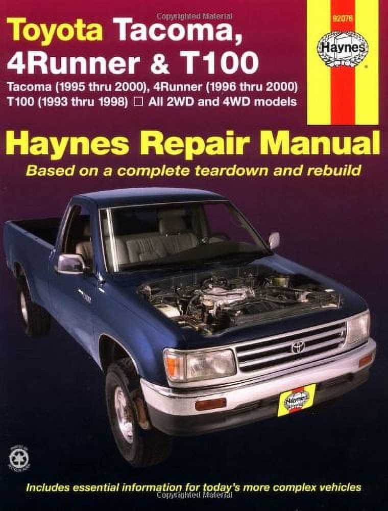 2000 toyota tundra owners manual