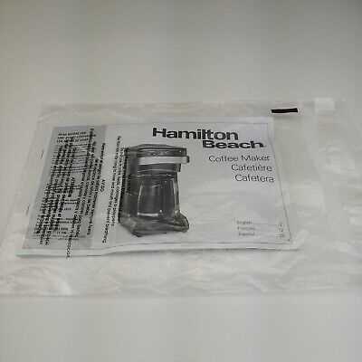 hamilton beach brewstation owners manual