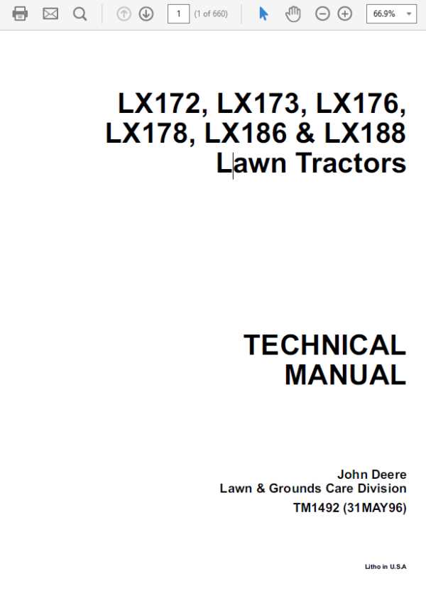 john deere lx178 owners manual