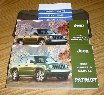 2007 jeep patriot owners manual