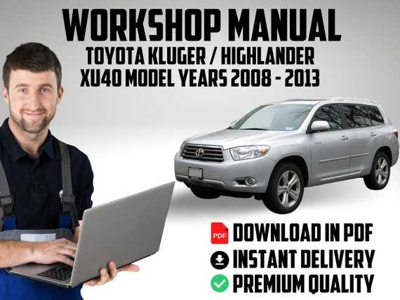 2008 toyota highlander owners manual