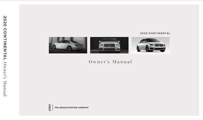 2017 lincoln continental owners manual