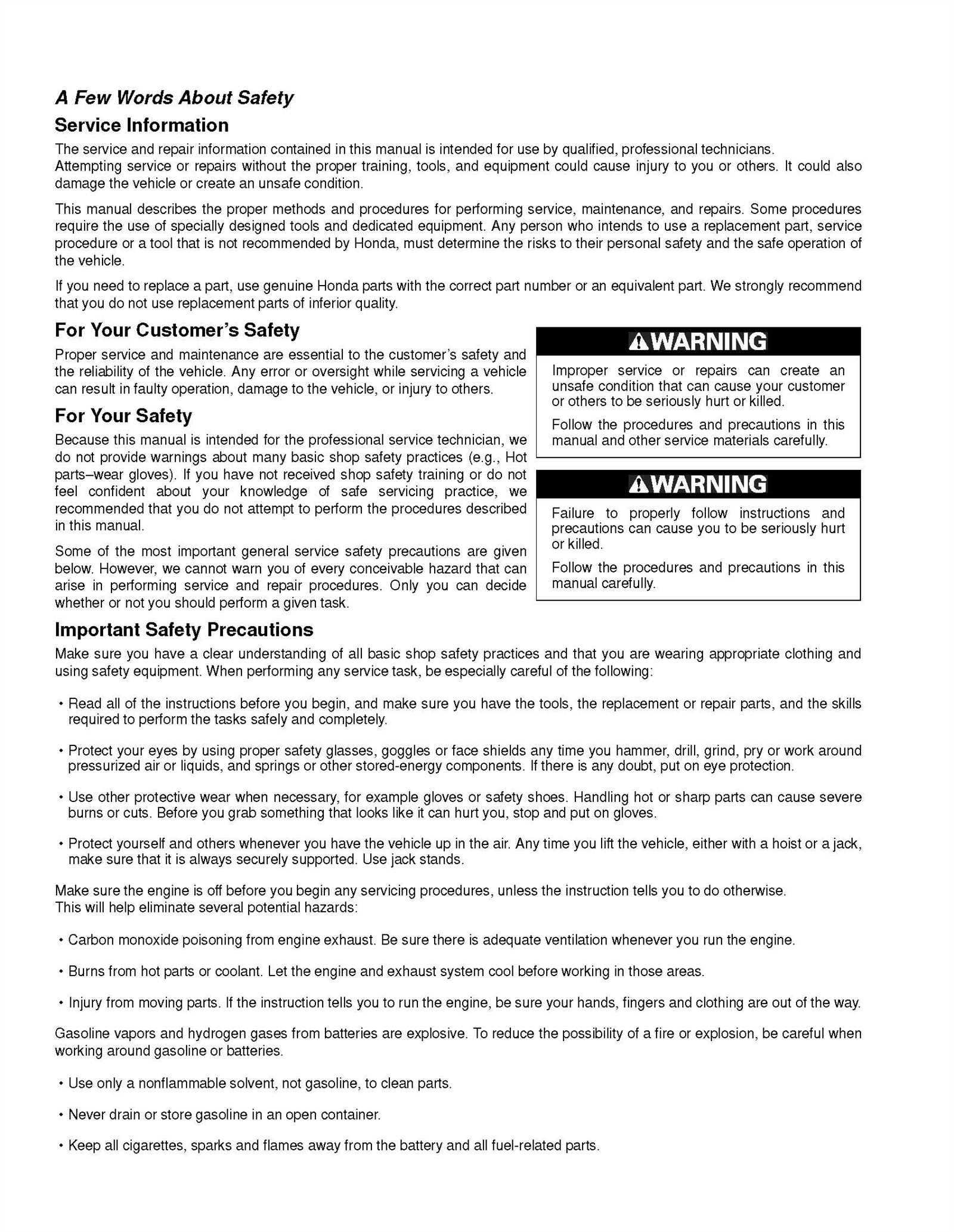 honda rune owners manual